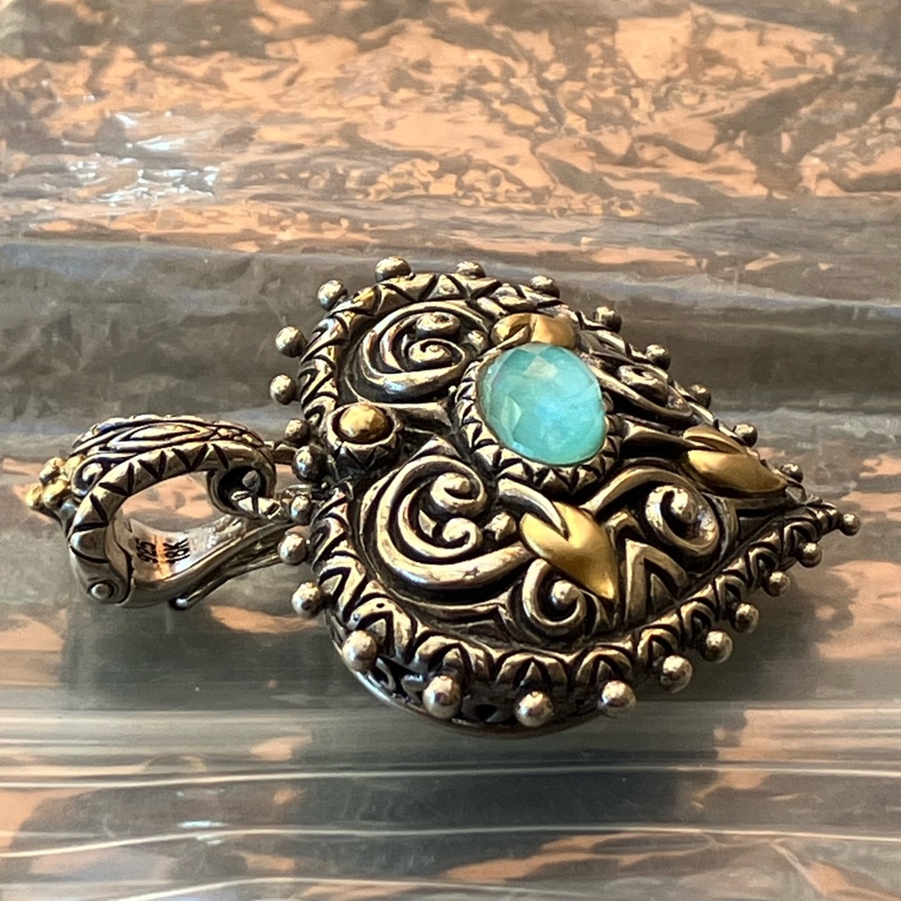 Barbara Bixby 18k/SS Heart Pendant - Picture 9 of 9